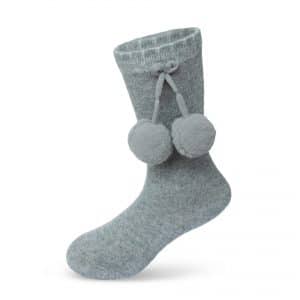 223-Knee-High-Sock-with-Pom-Poms-Grey