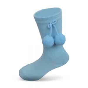 223-Knee-High-Sock-with-Pom-Poms-Pale-Blue