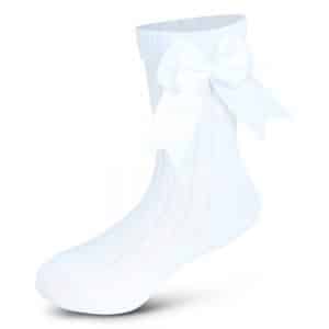 226-Knee-High-Sock-with-Satin-Bow-Baby-White