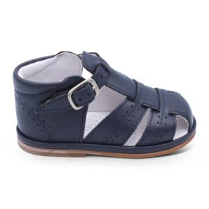 Auguso navy leather (side)