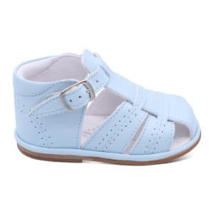 Auguso pale blue leather (side)