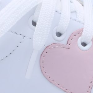 Santina-white-leather-with-pink-heart-(detail)